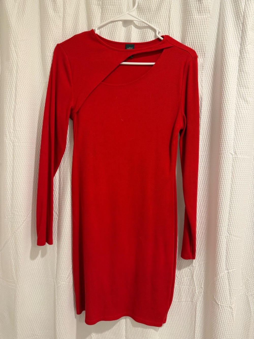 wild fable Red Long-Sleeve Cutout Bodycon Dress